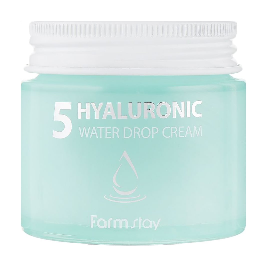 Зволожувальний крем для обличчя FarmStay Hyaluronic 5 Water Drop Cream з 5 видами гіалуронової кислоти, 80 мл